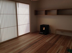 シモタニ エマーソン設置 ペレットストーブ